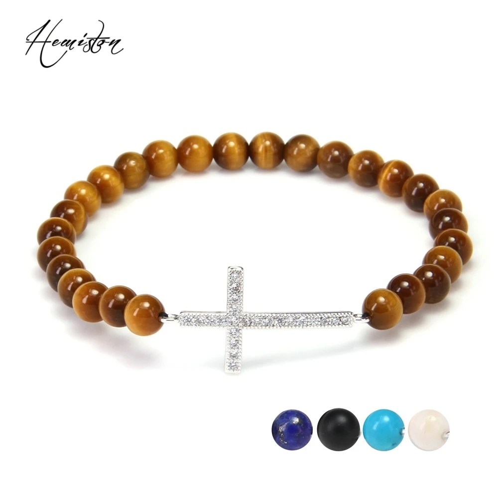 Браслет Томас тигровый глаз Ювелирное Украшение с бусинами из лазурита черный