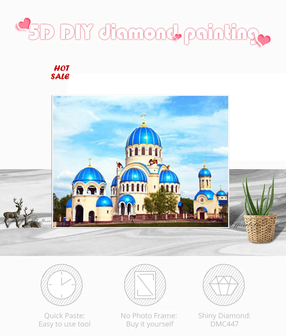 HUACAN Diy 5d алмазная живопись мусульманская Алмазная вышивка крестиком виски Стразы мозаичные украшения для дома