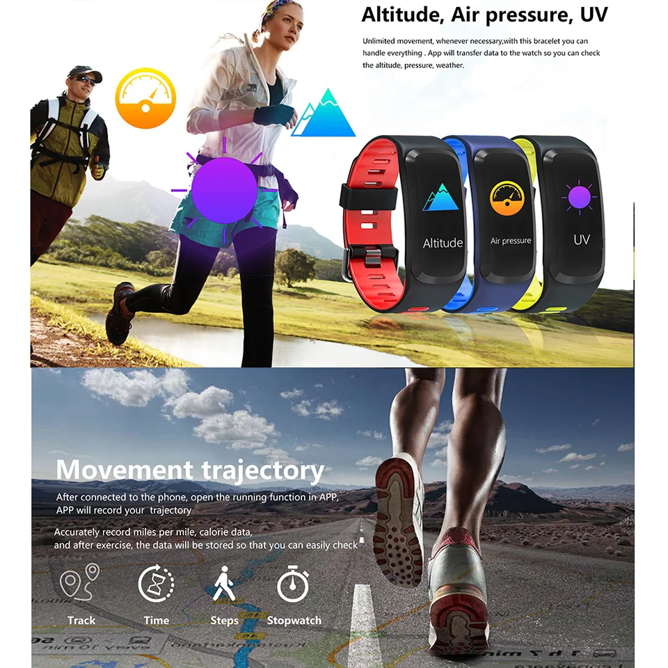 Умный Браслет TimeOwner монитор артериального давления пульсометр IP68