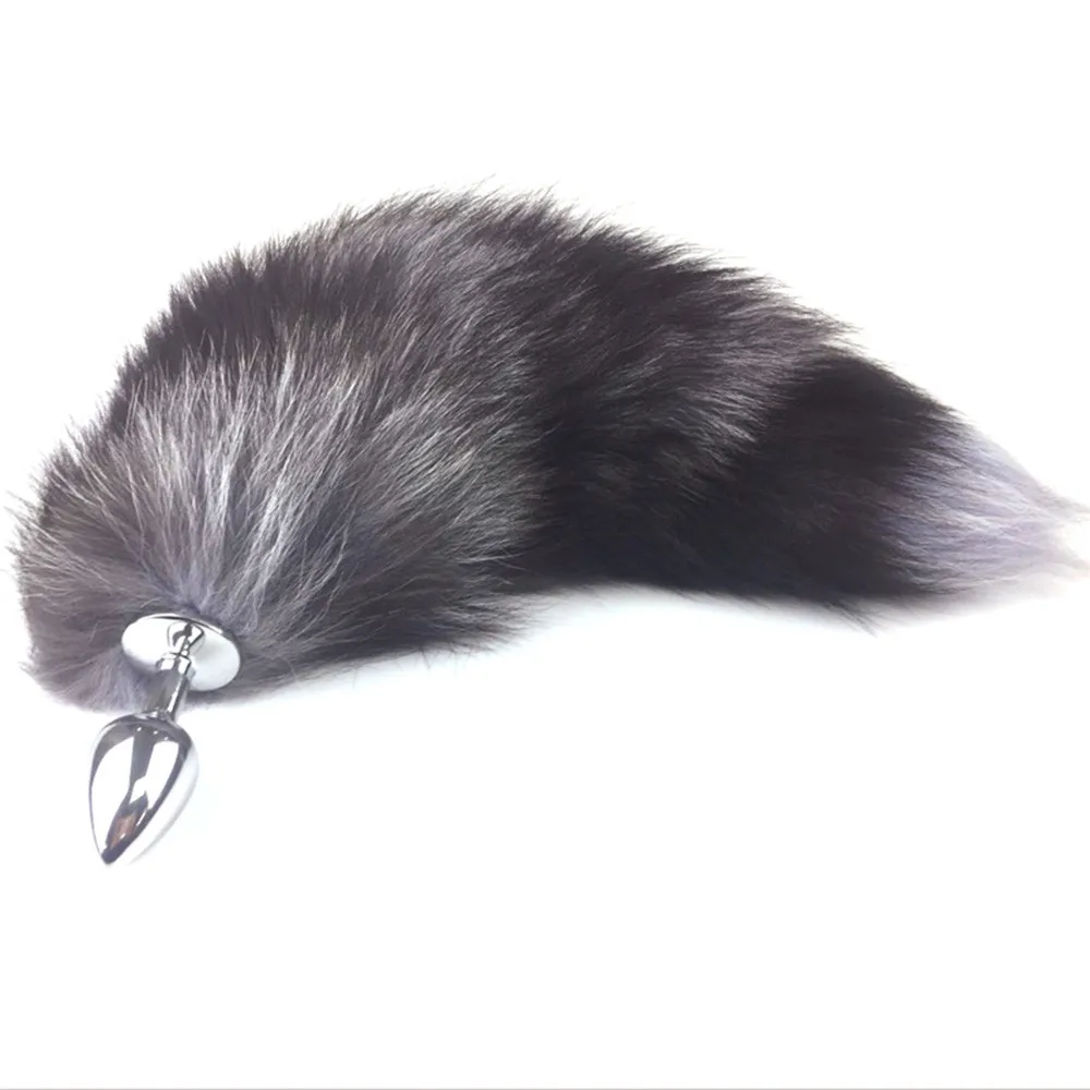 New Sexy Toys Metal Fake Fur Fox Dog Tail Anal Plug Butt BDSM Flirt Anus For Women Adult Games Product Couples | Красота и здоровье