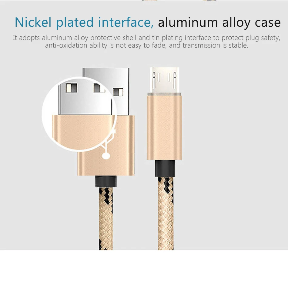 ACCEZZ usb зарядный кабель синхронизации Micro USB для Xiaomi Redmi 4X 4A для samsung Galaxy S7 S6 для huawei Android кабели быстрой зарядки