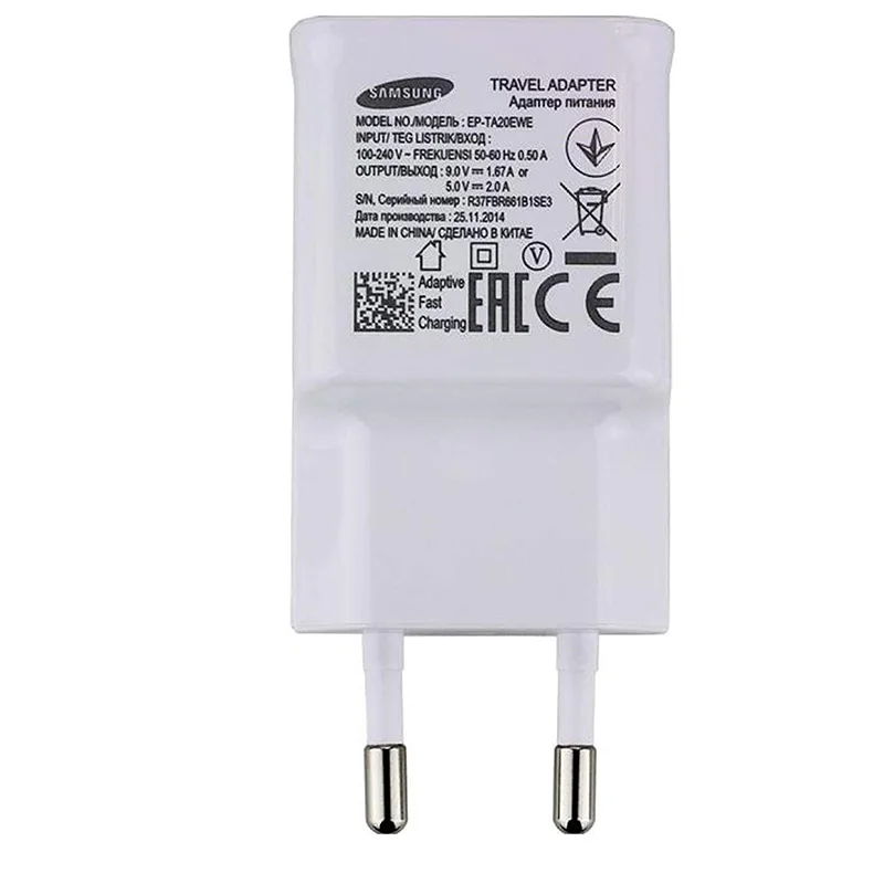 Оригинальное быстрое зарядное устройство Samsung 9 V/1.67A быстрый адаптер type c usb кабель