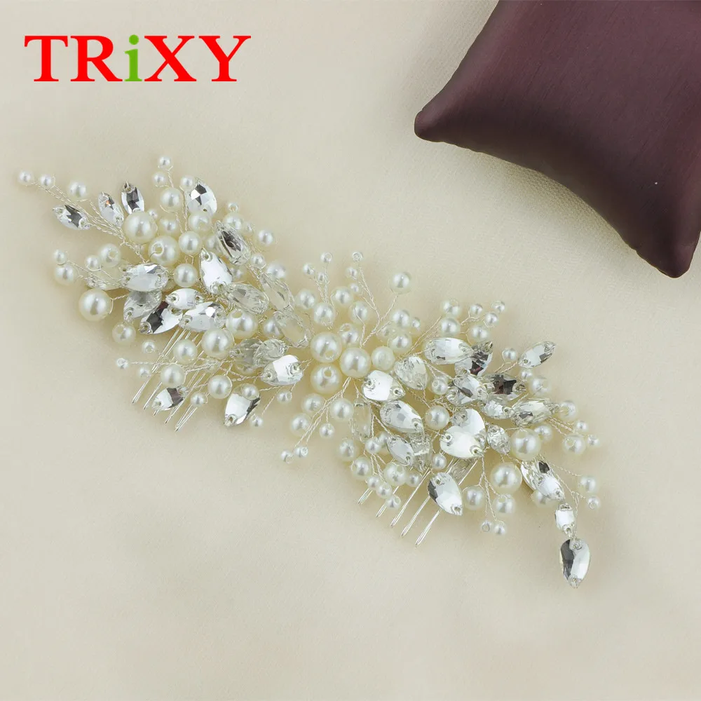 TRiXY, H42, женские элегантные свадебные аксессуары, стразы, жемчуг, бисер, свадебные аксессуары для свадьбы/Вечеринки