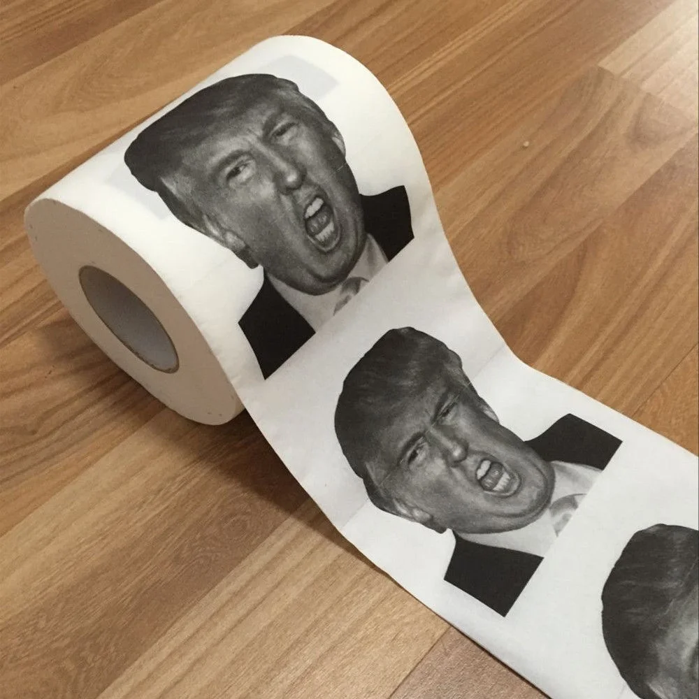 1 рулон туалетной бумаги Minch Дональд Трамп прикольная повязка на голову для