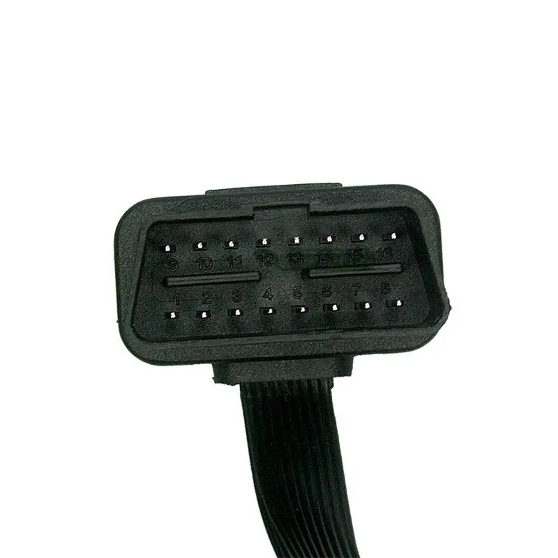 Плоский + тонкий 16Pin OBD 2 удлинитель для головок OBD2 16 Pin ELM327 Мужской Двойной Женский