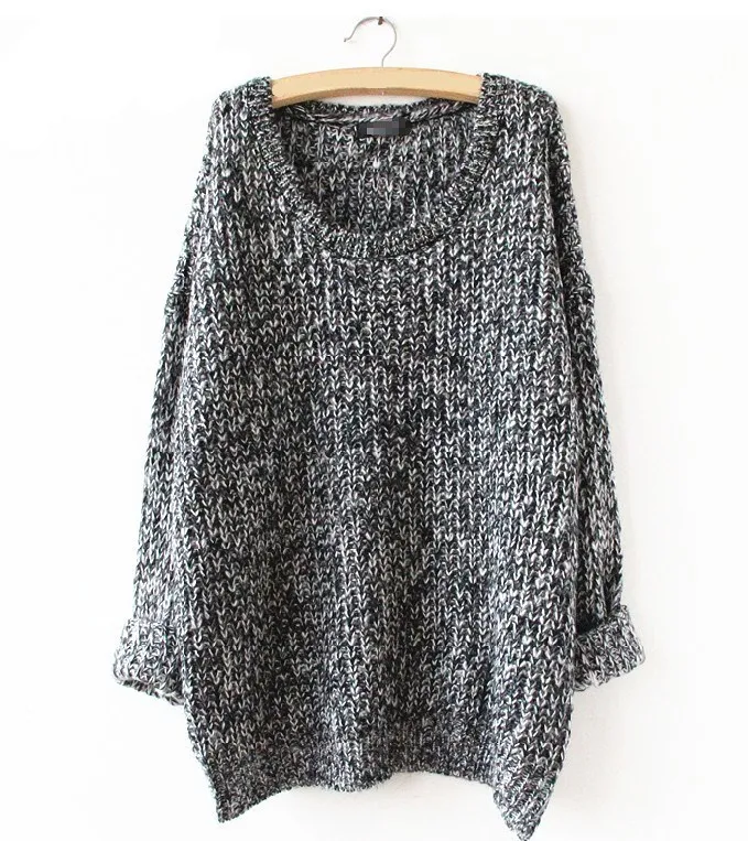 Autumn Fashion Women Solid Loose Pullovers Sweaters Long Casual O-Neck Candy Color Knitted Tops Oversized Sweater | Женская одежда