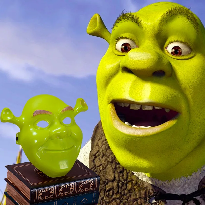 Purim Высокая страшная маска качество Shrek на Хэллоуин вечеринку Хеллоуин для