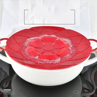 new arrival kitchen gadgets silicone lid spill stopper pot cover diameter cooking pot lids utensil