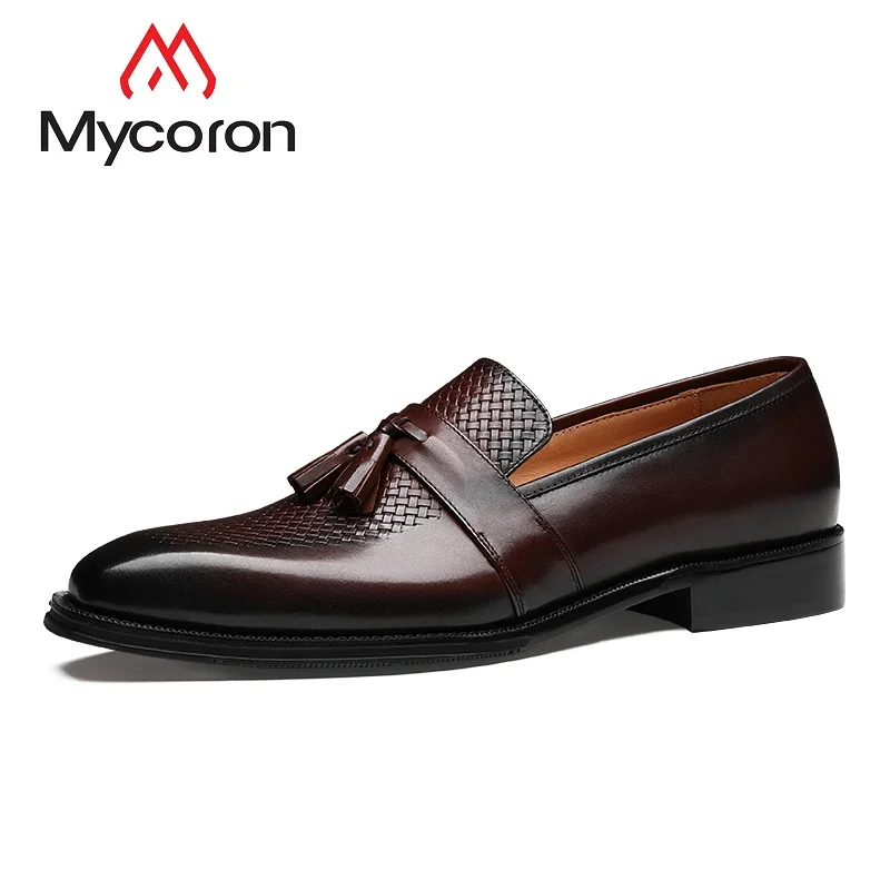 MYCORON/брендовая дизайнерская мужская модельная обувь для отдыха из натуральной