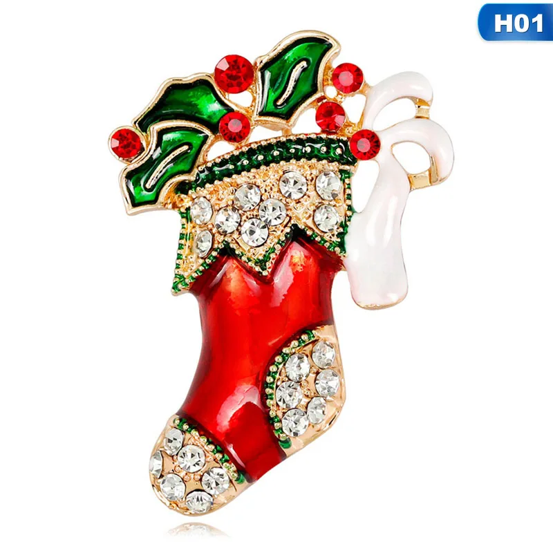 Классический сплав эмаль брошь шпильки металлический шарф Рождественский