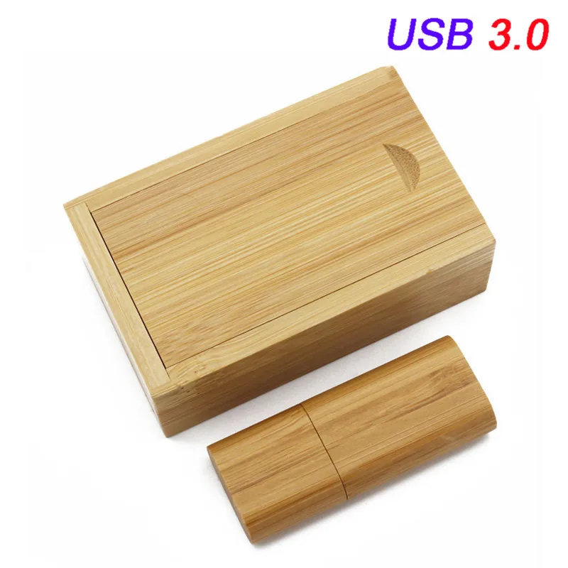 JASTER USB 3,0 заказной логотип лазерная гравировка деревянный USB флэш-накопитель карта памяти+ коробка флешки 4 ГБ/64 ГБ свадебные подарки - Цвет: Carbonized bamboo