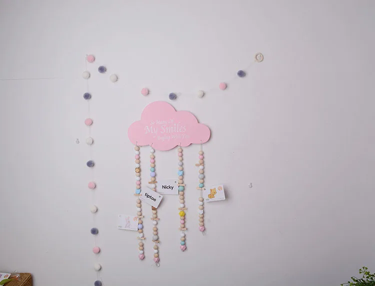 Радуга каваи Висячие облака бусины Дерево DIY украшение комнаты кулон