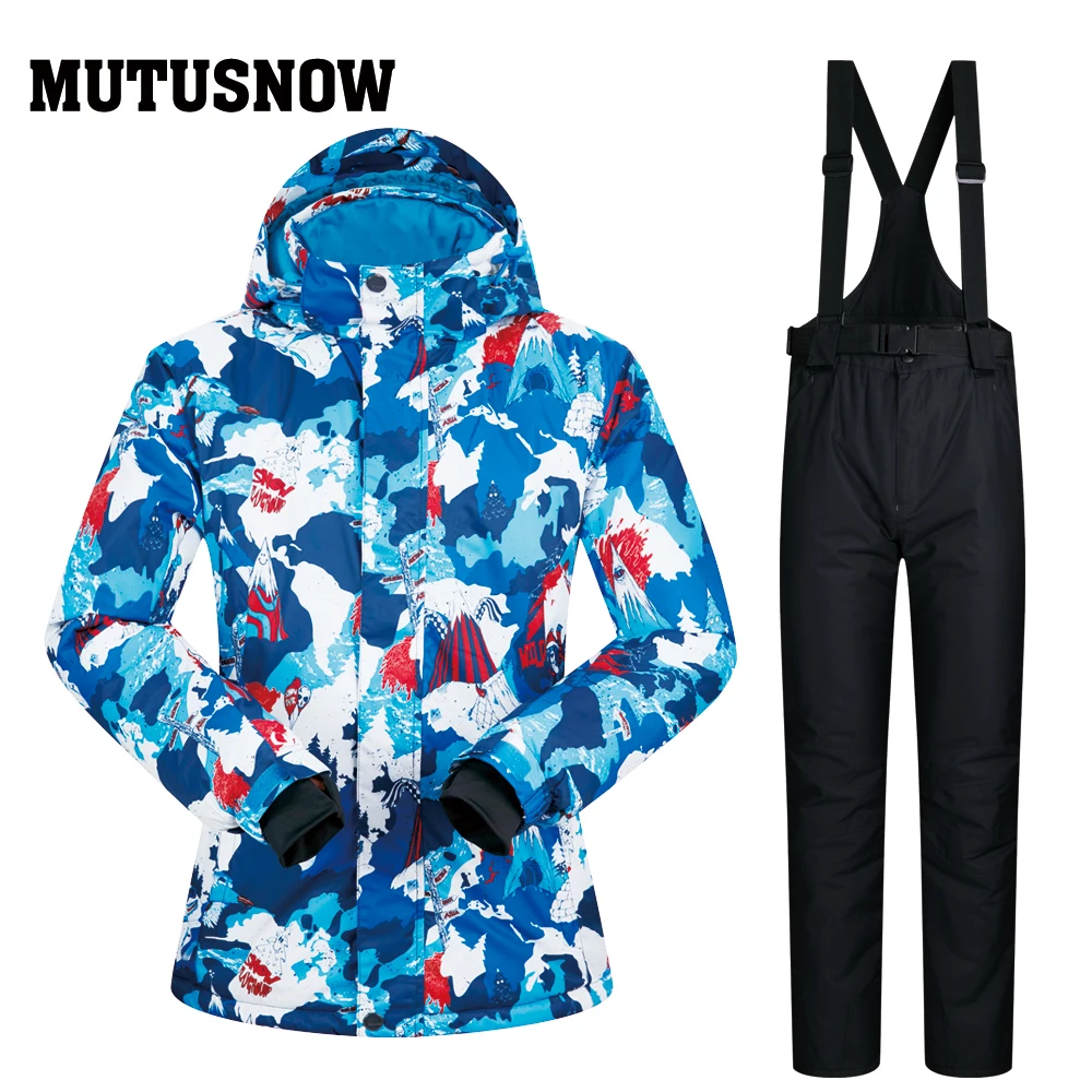 Women Ski Suit Brands New Windproof Waterproof Breathable Warmth Snow Jacket and Pant Winter Sets Skiing and Snowboarding Jacket