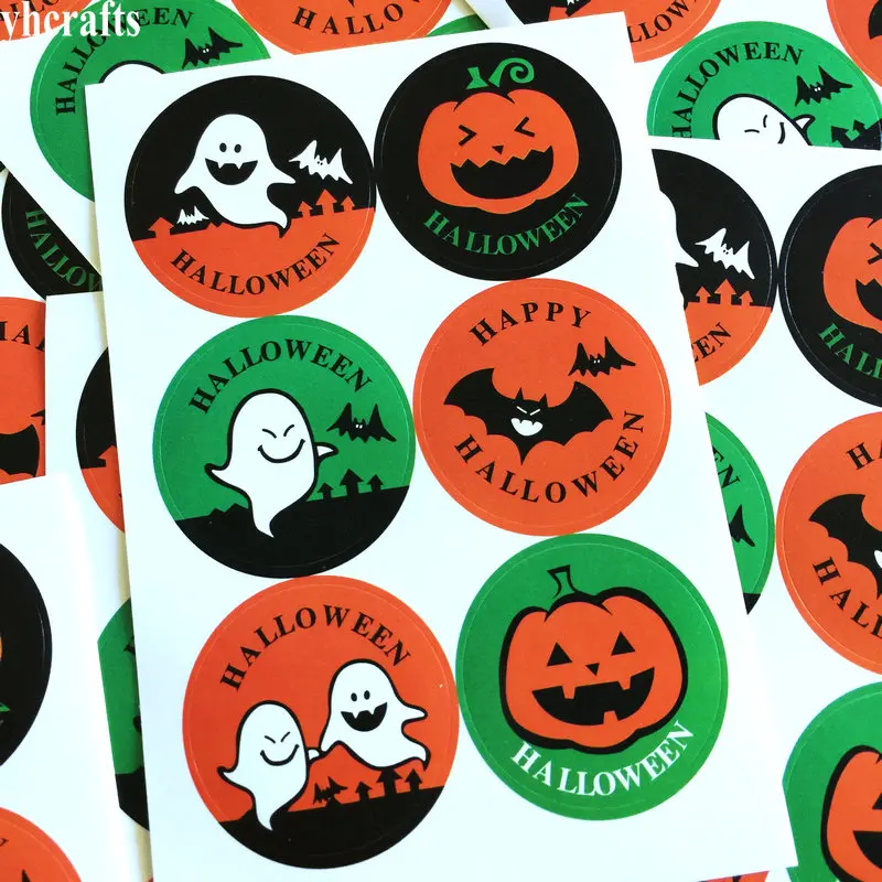 6 шт./лот. Бумажная наклейка в виде тыквы|Наклейки для творчества| |