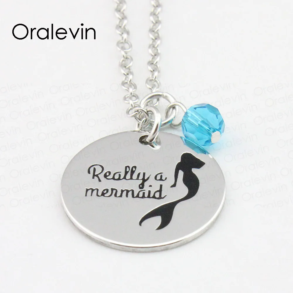 Действительно Русалка вдохновляющая ручная штампованная гравировка на заказ