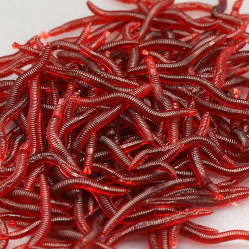 100 шт. мягкая рыболовная приманка GUGUFISH 2 см|spoon jigs|bait wormsred worm |