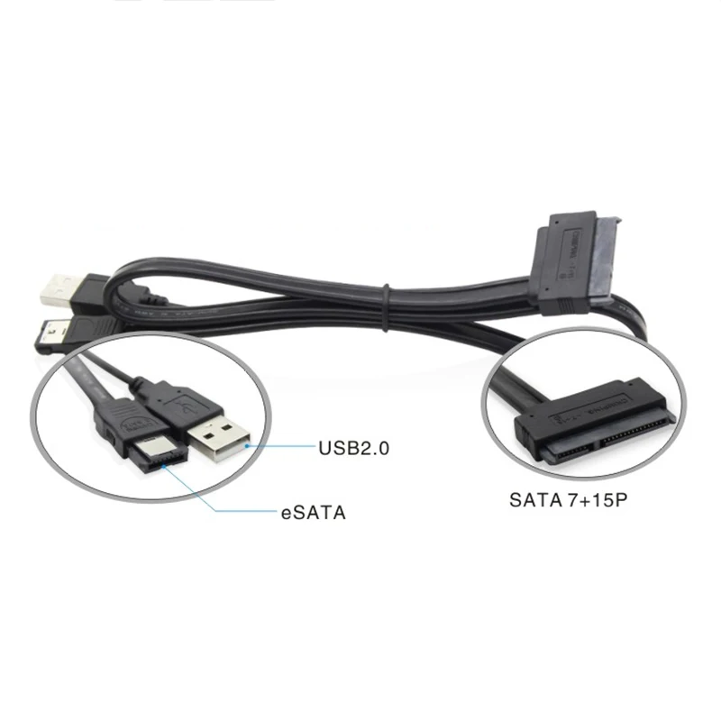 5 шт. Ульт лучший eSATA USB кабель жесткого диска SATA 22pin к Дата с питанием от адаптер