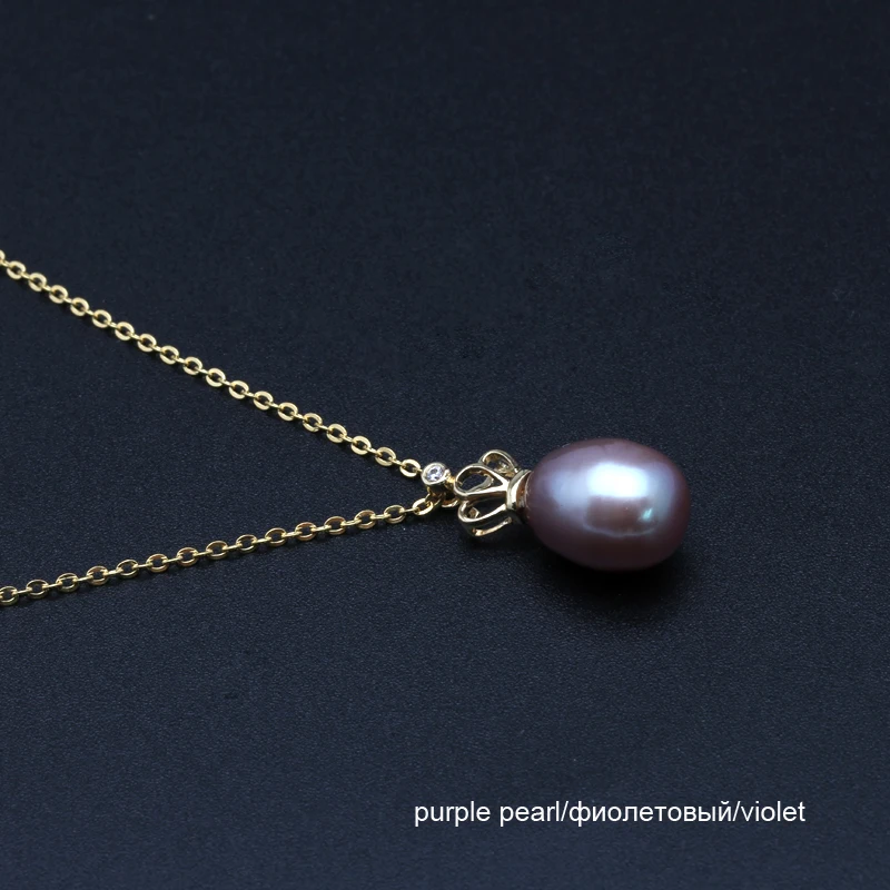 

18K gold pearl pendant necklace jewelry for women,natural big pearl necklace pendant yellow gold fine jewelry Christmas gift