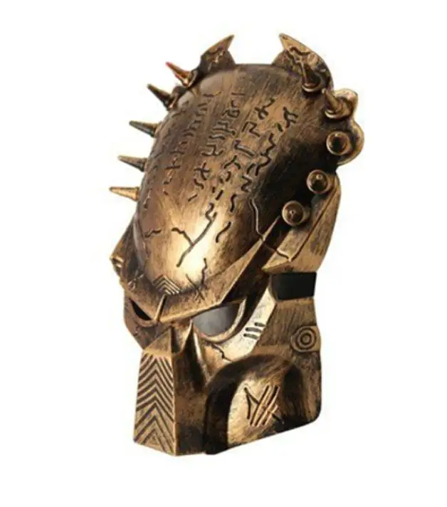 Золотой alien vs Predator Воин Волк Маска АВПР Костюм Реплика маскарад маска Хэллоуин