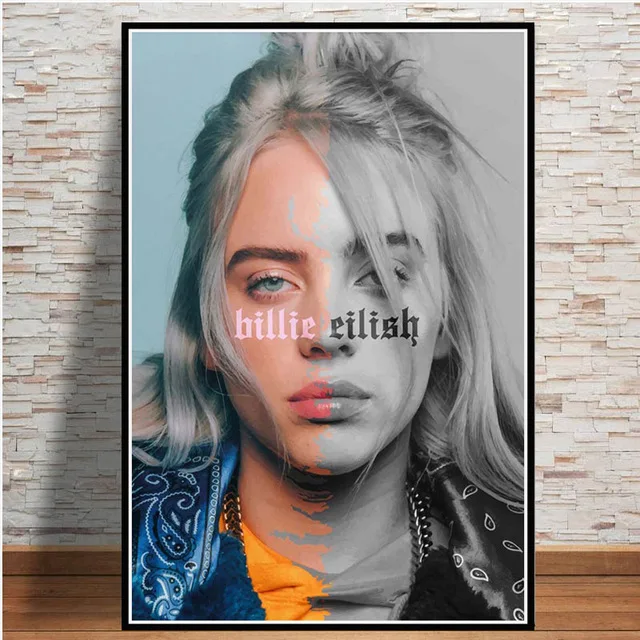 Скандинавские настенные художественные картины на холсте Billie Eilish плакат певица звезда Модульная картина Hd рисунок украшение дома для гостиной - Цвет: Nordic ZZ13084-11