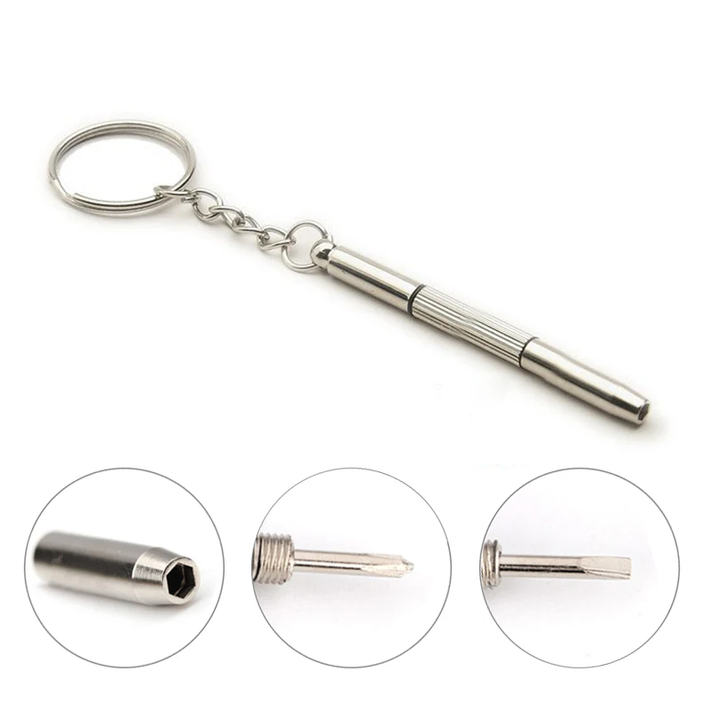 Инструмент для ремонта часов 3 в 1 Брелок Отвертка домашних мобильных телефонов