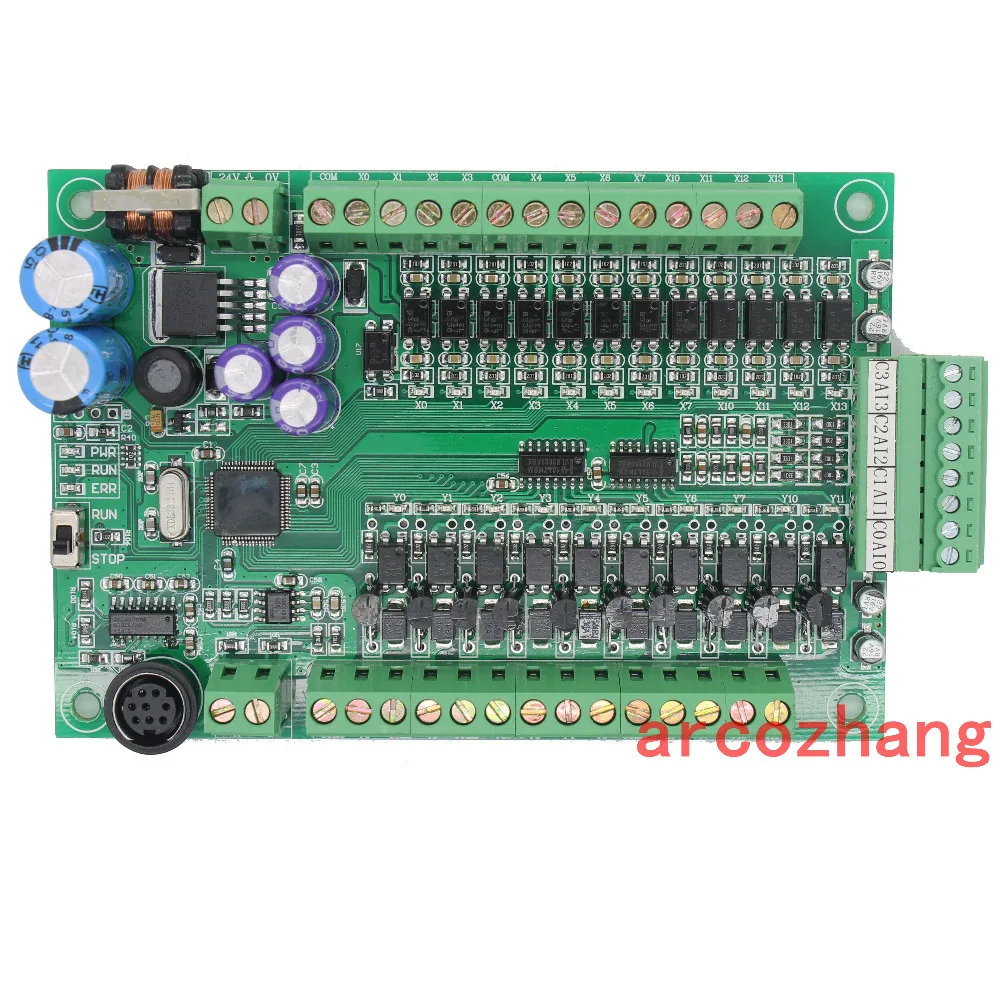 Программируемый логический контроллер FX1S EX1S 22MT RS485 4 канальный аналоговый plc