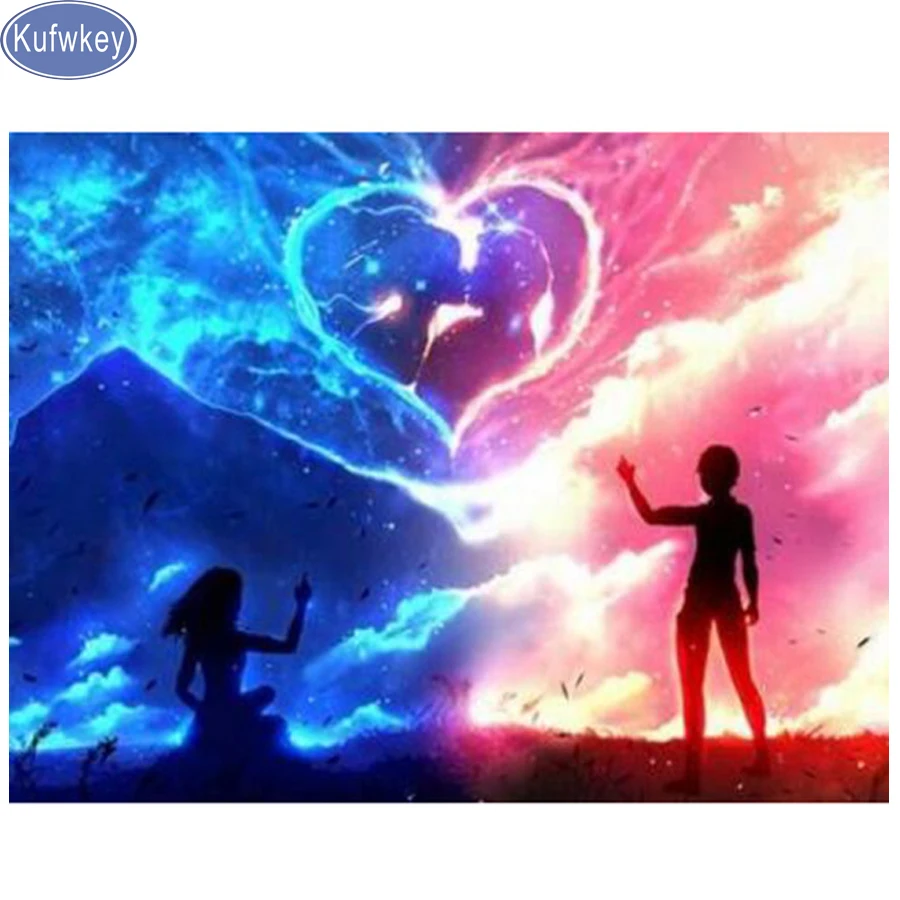 Картина из страз Love the sky вышивка крестиком мозаика полная выкладка кухонный