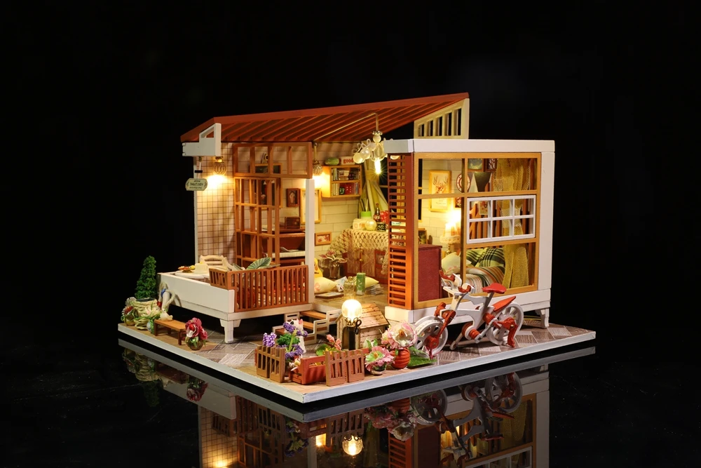 Кукольный дом ручной работы мебель Miniatura Diy кукольные домики миниатюрный кукольный домик деревянные игрушки для детей Взрослые подарок на день рождения