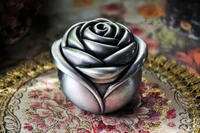 novel rose shaped gothic european classic princess metal jewelry box keepsake souvenir token box case 2122
