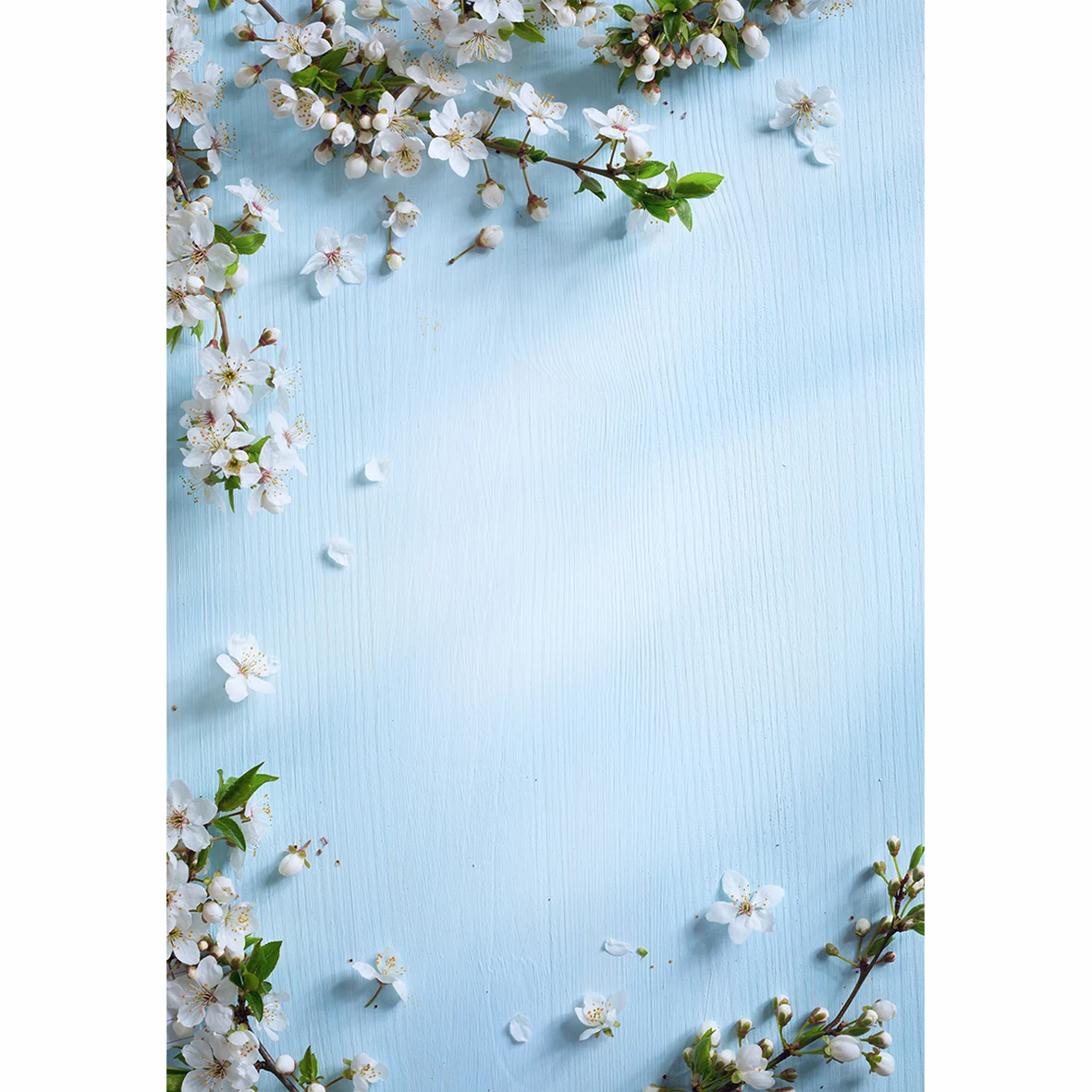 Allenjoy фоны для фотостудии синяя деревянная доска маленькие белые цветы свежий