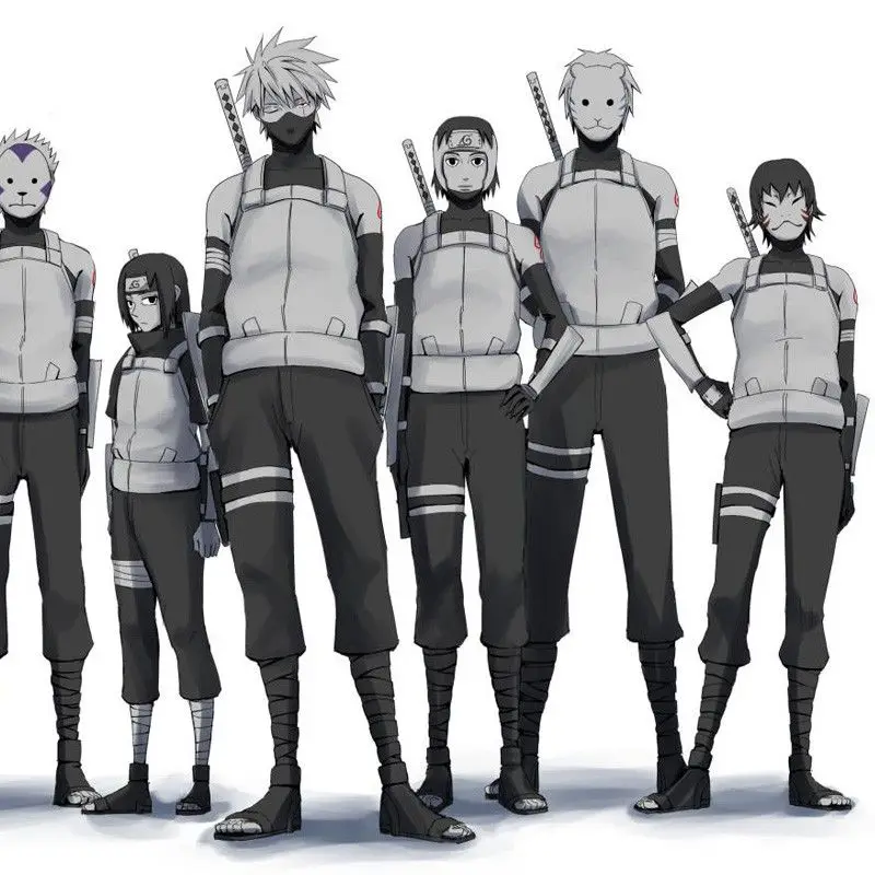 

Naruto Neenya anbu Kakashi Ninja Black pu Leather Shoes Halloween Naruto Cosplay Costume boots 91807