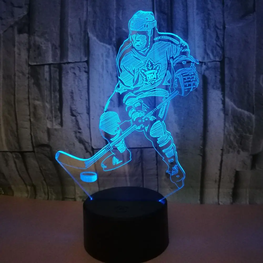 3d светодиодные ночные лампы для хоккея с шайбой 7 цветов|Ночники| |
