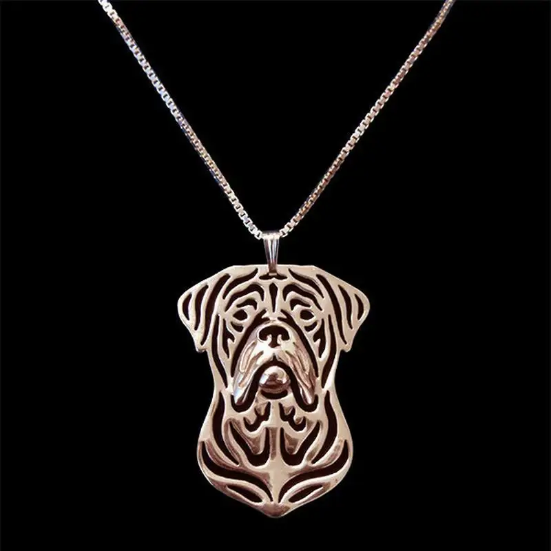 Женский металлический кулон Dogue De Bordeaux ювелирное изделие сплав ожерелье для