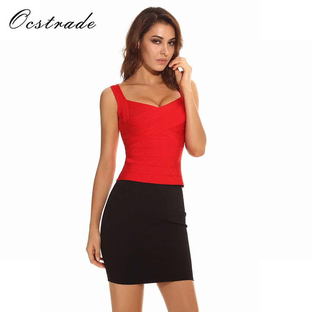 Ocstrade бесплатная доставка бандажный Топ для женщин новинка 2017 сексуальный модный