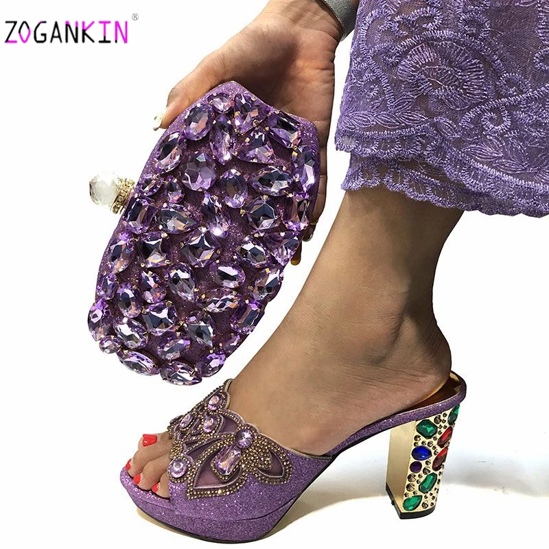 Модные итальянские тапочки и сумка в комплекте африканские наборы серебристые