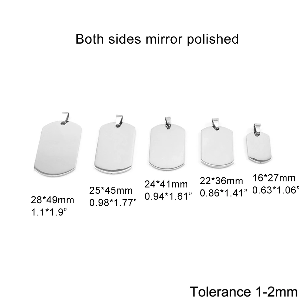 100% нержавеющая сталь незаполненные бирки на ошейник для собак кулон