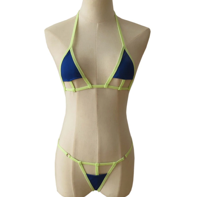 Экстремальный бразильский женский микро мини комплект бикини стринги T back