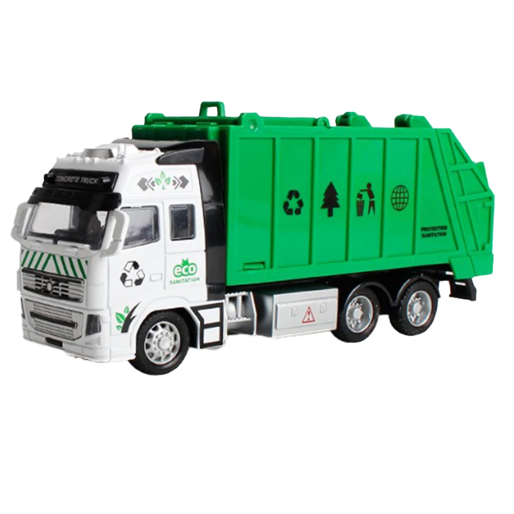 

Kids 1:18 Pull Back Alloy ABS Sanitation Truck Toy Children Vehicle Model Boys Holiday Gift