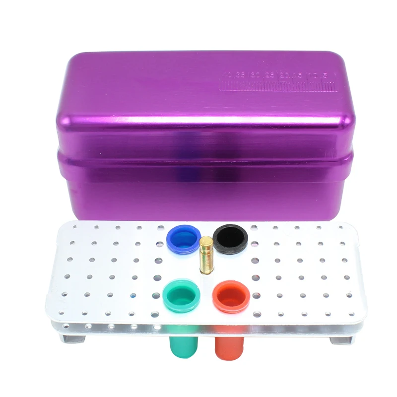 60 отверстий коробка для зубных боров алюминиевая дезинфекции чехол