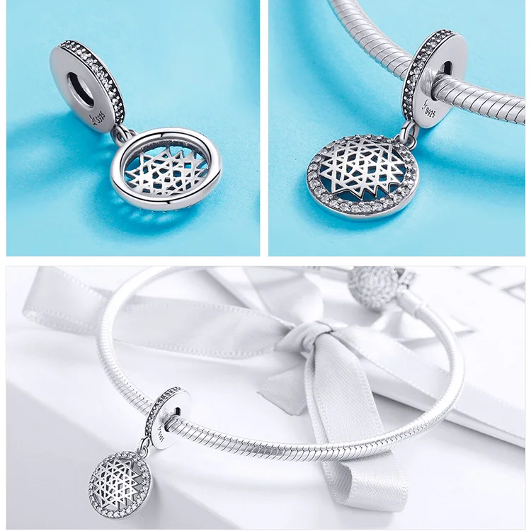 S925 серебро fit Pandora браслет DIY птица Единорог собака Бабочка Олень талисманы 925 синяя кристаллическая звезда Пингвин жесты бусины