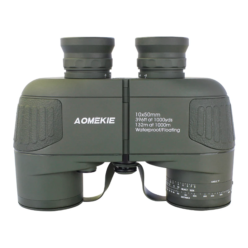AOMEKIE 10X50 бинокль с сетка дальномер HD Охота катание на лодках Военная Униформа