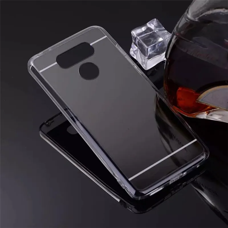 Роскошные G6 Мягкие TPU Зеркало чехол для LG H870 Chrome Задняя крышка Капа |
