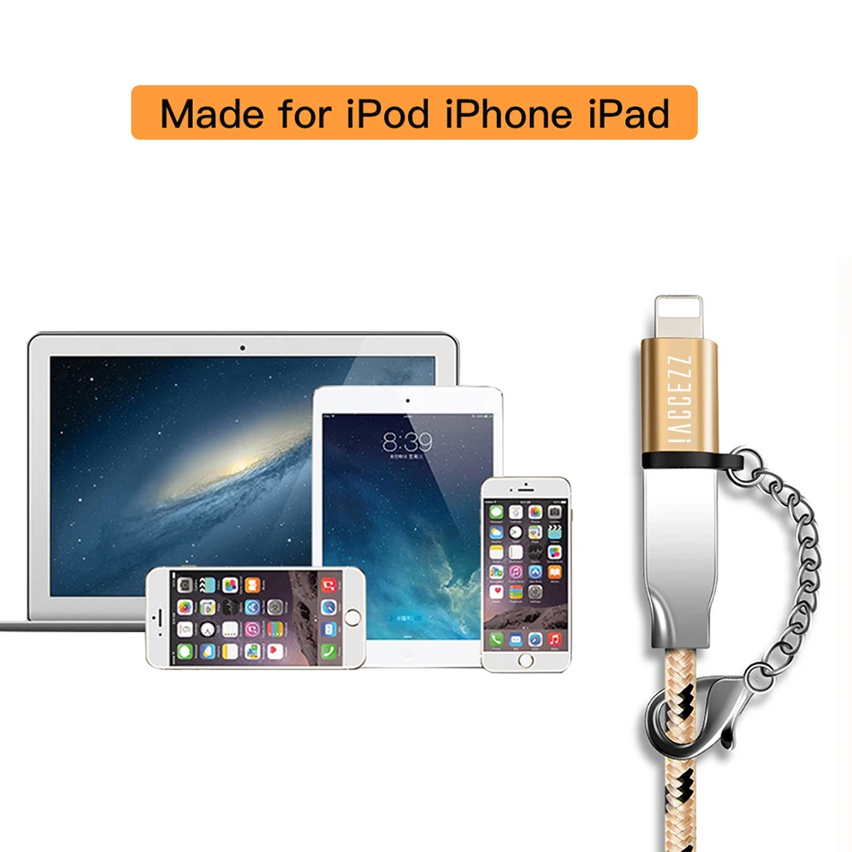 ! Переходник ACCEZZ Mini Micro USB на Lighting 8 Pin для Apple адаптер с брелоком iphone X XS XR 6 7 Plus