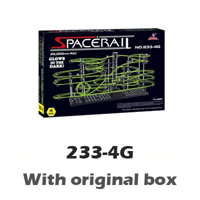 233 4G with box 2200 см рельсовый уровень 4 мраморный бегущий ночной светящийся светится в темноте ролик модель американских горок Строительный набор Игрушка Лабиринт катающийся шар скульптура - Цвет: 233 4G with box
