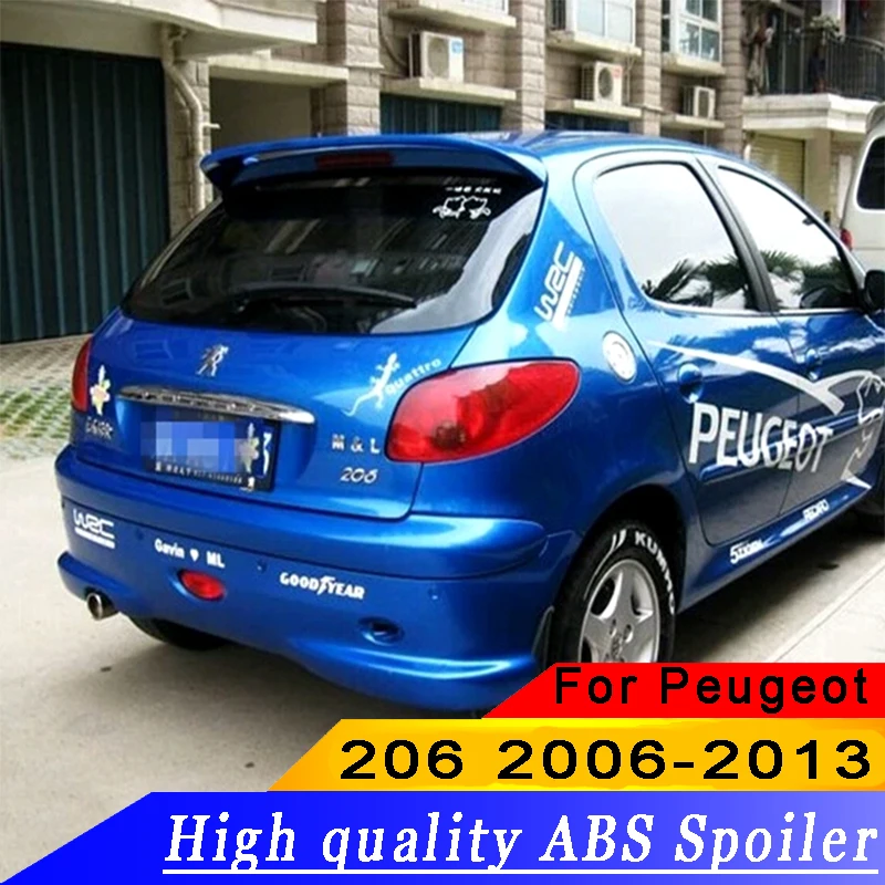 Спойлер заднего крыла из АБС пластика для Peugeot 206 2006 2013 высокого качества праймер
