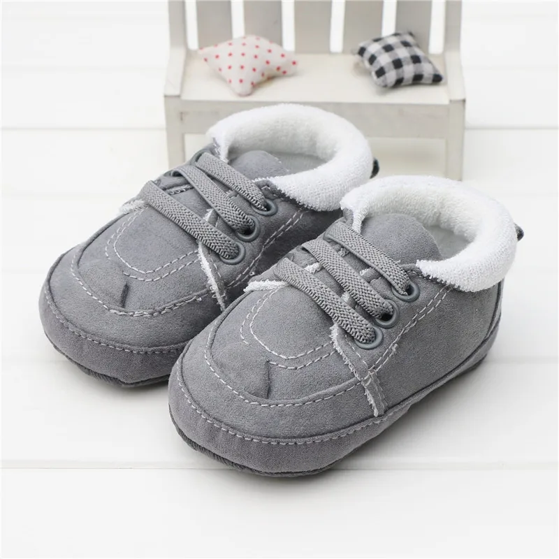 2016 осенне зимние детские ботинки цвета хаки на шнуровке теплая хлопковая обувь