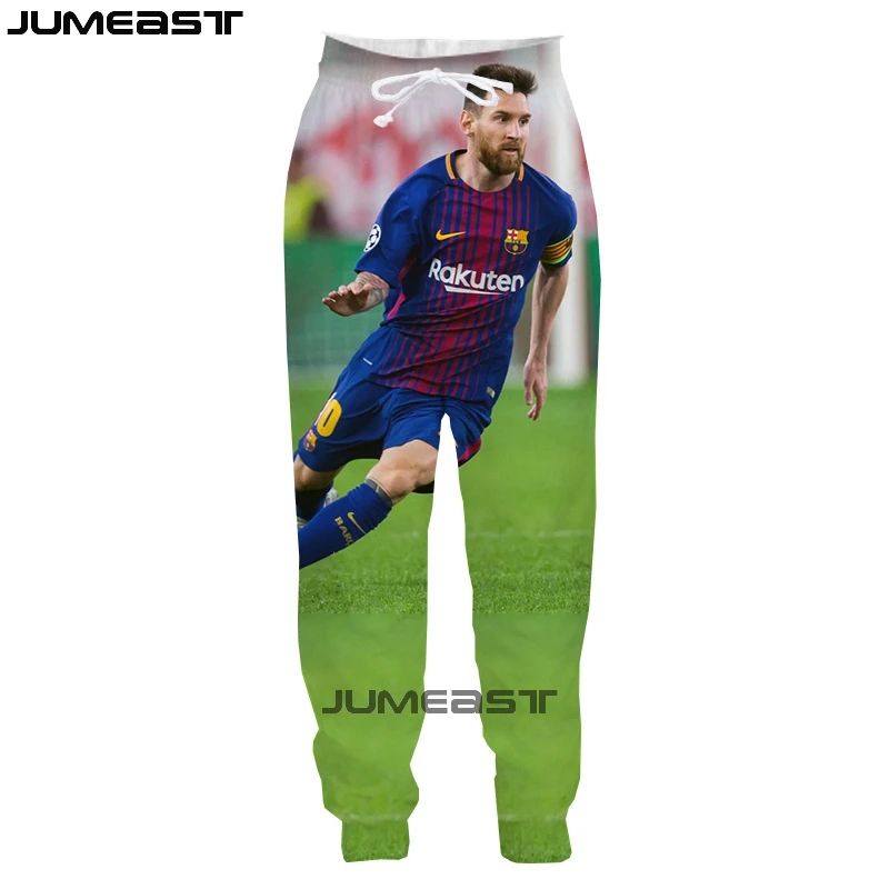 Jumeast бренд для мужчин/женщин 3D принты "Футбол" Звезда Lionel Messi повседневные длинные штаны спортивный пуловер длина спортивные брюки