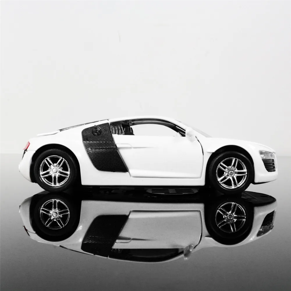 1:32 детские игрушки AUDI R8 металлические игрушечные машинки модель для детей музыка