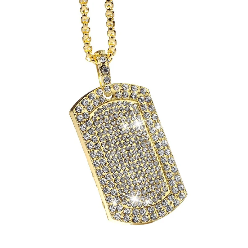 Модное мужское ожерелье в стиле хип-хоп новое блестящее полностью яркое