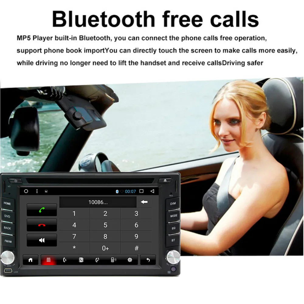 Автомагнитола 2 Din Android 9 1 4 ядра стерео DVD плеер GPS навигация мультимедиа MP5 Bluetooth FM Wi